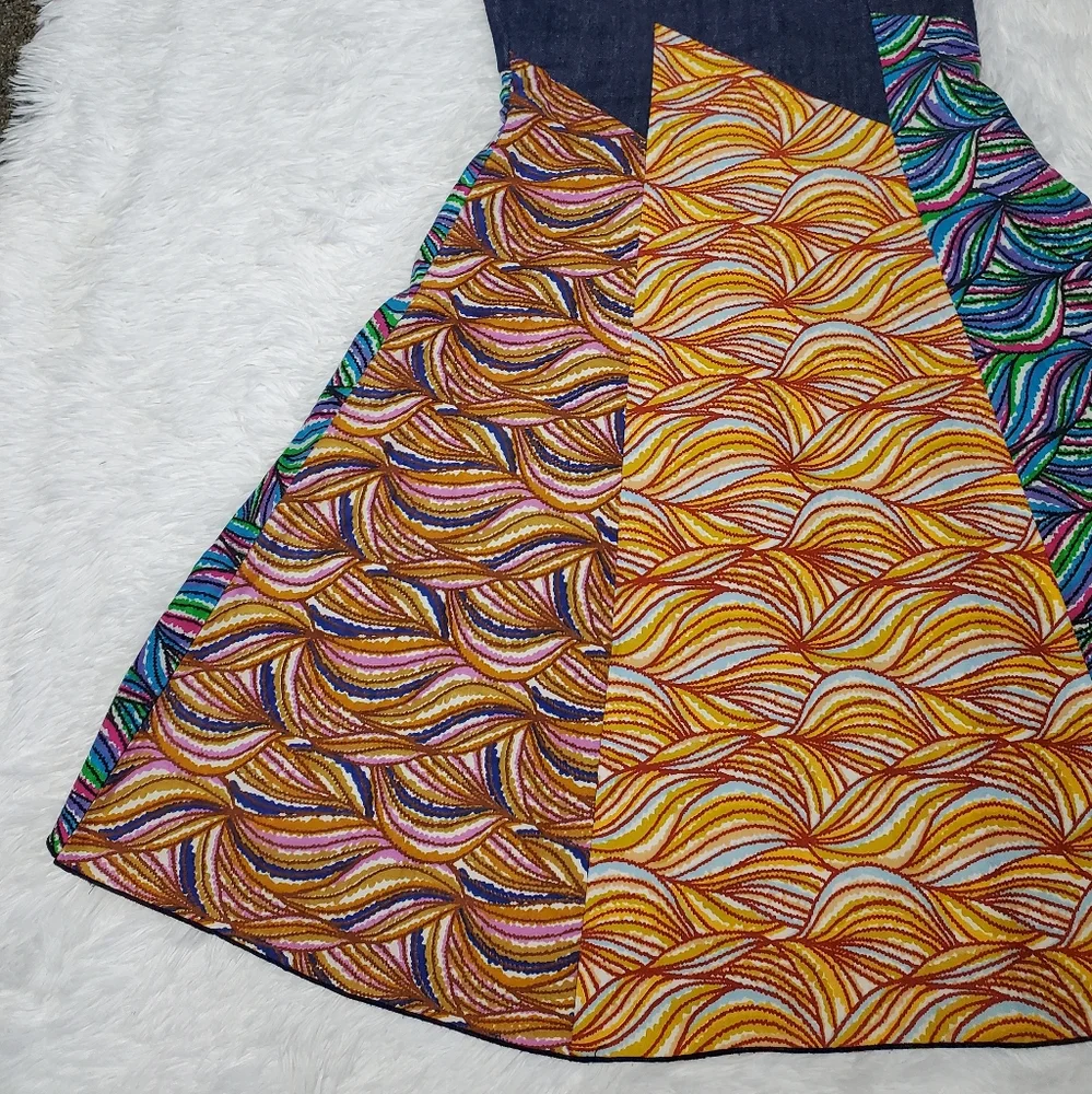 HANDMADE DENIM PATCHWORK DRESS! - Picture 13 of 16